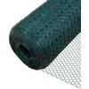 Image de VOUNOT Grillage a Poule en PVC Gaine Gris 1x50m Maille 13mm Hexagonal Triple Torsion Clôture Résistant Poulailler Jardin Grillage pour Élevage Volaille, Filet résistant aux Intempérie Vert