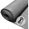 Image de vounot® Brise Vue Occultant en HDPE 90g/m² avec Attaches et Clips de Fixation Protection Rayons UV Résistant aux Déchirures et au Vent Protection pour Jardin Balcon 1.5x20m Gris