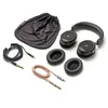Image de Saramonic Casque de studio filaire professionnel avec câble spiralé, câble droit flexible, coussinets en velours, coussinets en cuir, adaptateur 6,35 mm et pochette de transport