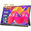Image de ARZOPA A1M Moniteur portable 17,3 pouces, grand écran portable avec affichage IPS HDR Full HD et pied, parfait comme second écran USB-C et HDMI pour ordinateur portable, PC, smartphone, PS5, Xbox