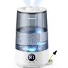 Image de Homvana Humidificateur d'Air bébé, 3.6 L Cool Mist Top-Fill, 16dB Silencieux, 34H Durable Humidificateu Chambre, Plante, BPA Free Avec Plusieur Modes d'humidité, 7 Color Light, Diffuseur (Gris)