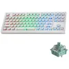 Image de MONSGEEK M3 V5 HE Clavier de jeu mécanique à déclenchement rapide en aluminium Blanc transparent Interrupteur magnétique AstroAim