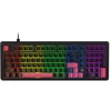 Image de AJAZZ AK980 clavier mécanique filaire 98%, disposition QWERTY US, montage sur joints, rétroéclairage arc-en-ciel - prise en charge du remplacement à chaud - Noir et rouge