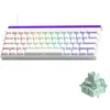 Image de VEEKOS Shine60 Clavier de jeu filaire à déclenchement rapide SP blanc effet Hall Switch, interrupteur magnétique éblouissant
