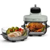 Image de DREAME Tasti Friteuse à Air en Verre Portable 5 en 1, 2 Récipients (2,5 L + 4,5 L), Verre Borosilicate de 6 mm, Air Chaud Circulant en 3D, Compatible Lave-Vaisselle, Vue à 360°, Design Amovible