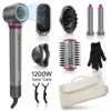 Image de MONSGA Sèche-Cheveux & Coiffeuse Air Styler 7 en 1, Effet Coanda, Séchage Rapide Sans Dommages Thermiques pour Tous Types de Cheveux, Gris/Rose