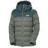 Image de Helly Hansen Veste en duvet Verglas Glacier pour femme, 485 Grey Cactus/Dark Creek, L