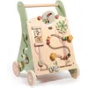 Image de Tiny Love Chariot de Marche en Bois, 2-en-1 trotteur d'activités pour bébé, 12 activités interactives, Motricité, Développement cognitif, Design naturel confortable, Dès 18 mois, Boho Chic