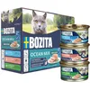 Image de BOZITA Mousse Ocean Mix   Nourriture Humide pour Chats Gourmet en Petites doses 12 x 85 g   avec postbiotiques pour Soutenir Une Flore intestinale Saine avec Thon, Saumon et Saumon