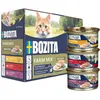 Image de BOZITA Mousse Farm Mix 12 x 85 g   Nourriture Humide pour Chats Gourmet en Petites doses   avec postbiotiques pour Soutenir Une Flore intestinale Saine avec Poulet, boeuf et Dinde   Aliment Complet
