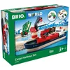 Image de BRIO World - 33061 - Circuit d'Activités Portuaires - Coffret Complet 16 pièces avec Grue pivotante et Pont Levant - Bateau Inclus - Circuit de Train en Bois - Jouet Mixte dès 3 Ans