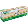 Image de BRIO World - 33335 - Rails Moyens Droits 144 mm - Accessoire pour circuit de train en bois - Jouet pour garçons et filles à partir de 3 ans
