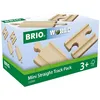 Image de BRIO World - 33393 - Lot 4 Mini Rails Double Male/Double Femelle 54 mm - Accessoire pour Circuit de Train en Bois - Jouet pour garçons et Filles à partir de 3 Ans