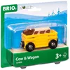Image de BRIO World - 33406 - Wagon Transport de Bétail - Accessoire pour Circuit de Train en Bois - avec connexions aimantées - Thème Ferme - Jouet pour garçons et Filles dès 3 Ans