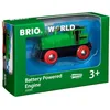 Image de Brio World - 33595 - Locomotive à Pile Bi-directionnelle Verte - Train électrique - Fonction Lumineuse - pour Circuit de Train en Bois - Jouet Mixte à partir de 3 Ans