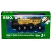 Image de BRIO World - 33630 - Locomotive Dorée Puissante à Piles - Train électrique Son et lumière - pour Circuit de Train en Bois - Jouet pour garçons et Filles dès 3 Ans