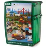 Image de BRIO World - 33766 - Circuit Monde Extraordinaire de BRIO - Coffret ultra complet de 106 pièces - Thème voyageur + ferme + chargement + port + aéroport - Circuit de train en bois - Dès 3 ans