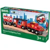 Image de Brio World - 33844 - Train Des Pompiers - Sans Pile - Système D'attache Aimantée - Pour Circuit De Train En Bois - Jouet Pour Garçons Et Filles Dès 3 Ans - Jaune, 24.2 x 3.4 x 4.9 cm