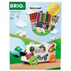 Image de BRIO World - 33979 - Locomotive en Bois à décorer - A Personnaliser avec des Stickers - pour Circuit de Train en Bois - Jouet pour garçons et Filles à partir de 3 Ans