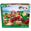 Image de Brio World - 33984 - Circuit de la Ferme et Locomotive à pile - Coffret complet 30 pièces avec pont et animaux - Circuit de train en bois - Jouet mixte à partir de 3 ans