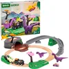 Image de BRIO World - 36094 - Circuit Dinosaure - Coffret Complet 21 pièces - Action de Jeu sans Pile - Dinosaures Inclus - Circuit de Train en Bois - Jouet Mixte à partir de 3 Ans