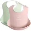 Image de Bavoir BABYBJÖRN, lot de 2, Vert pastel/Rose pastel