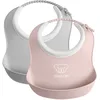 Image de BabyBjörn Mini Bavoir, lot de 2, Gris/Rose Pastel