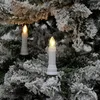 Image de Konstsmide Guirlande pour sapin à LED, ampoules à visser, « One String », 16 diodes de couleur ambre, 4,5 V, extérieur (IP44), câble vert - 1149-020