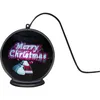 Image de Konstsmide 1551-700 Boule holographique 3D « Merry Christmas », minuterie 2H, à poser ou à suspendre, 42 diodes, intérieur (USB), noir, 42 LED