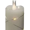 Image de Konstsmide Bougies à piles 3D avec flamme vacillante et cire blanche véritable avec fonction minuterie de 4 ou 8 heures 15,2 x 5 cm Crème, Blanc 1825-190