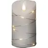 Image de Konstsmide 1834-190 Bougie en cire véritable à LED blanc blanc chaud (Ø x H) 75 mm x 135 mm avec effet 3D, avec interrupteur