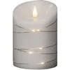 Image de Konstsmide Large Candles/3D Living Operated Flameless Real Wax/Wire Lights/4 or 8 Hour Timer Function/14 x 10 cm/Warm LED, White Battery Candles