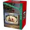 Image de Konstsmide 1892-100 Bougie de Noël LED en cire Décoration de l'Avent Père Noël livrant des cadeaux et un arbre Blanc chaud 14 x 19 cm
