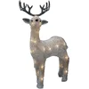 Image de Konstsmide Renne de Noël LED d'extérieur/Lumières de Noël extérieures (IP44) ou Utilisation en intérieur/Fonctionne avec 4 Piles AA 1,5 V (excl.) / Minuteur 6 h / 24 lumières LED Blanc Chaud /