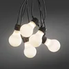 Image de Konstsmide 2388-120 Guirlande d'Eclairage de Jardin Extérieur 80 LEDs 24 V 10 Lampes Laiteux Câble Noir