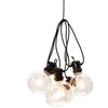 Image de Guirlande de jardin à LED - Design rétro - 10 ampoules transparentes - 10 diodes ambrées - Extérieur (IP44) - 7 W - Câble noir