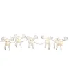 Image de Konstsmide Élan à LED en acrylique, lot de 5, 40 diodes blanc chaud, 24 V, extérieur (IP44), câble blanc - 6241-103