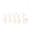 Image de Konstsmide 6288-103 Lot de 5 rennes LED en acrylique transparent pour extérieur (IP44) 40 diodes blanc chaud 24 V Câble blanc chaud
