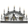 Image de Konstsmide Lumières de Noël/LED Silhouette en bois Scène de village Scène de village Minuteur 6H 10 diodes Fonctionne à piles ou USB Intérieur 2 x AA 1,5 V (non inclus)