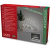 Image de Konstsmide Lumières/village de silhouette avec décoration étoilée, fonctionne avec 2 piles AA (exception)/scène de Noël diodes blanc chaud, bois