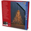Image de Konstsmide Rideau lumineux à LED Triangle avec étoile 304 diodes ambrées 30 V IP44 3,6 W Câble noir