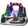 Image de Konstsmide Décorations de Noël Scène LED, avec musique, fonctionne à piles ou USB, intérieur, câble noir, polyrésine PVC, résine, multicolore