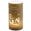 Image de Konstsmide 4355-200 Lanterne LED avec boule à neige et bonhomme de neige remplie d'eau et minuterie de 5 heures Fonctionne avec 3 piles AA 1,5 V (exception)/lanterne de Noël 1 diode blanc chaud