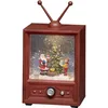 Image de Konstsmide Lanterne TV Boule à Neige LED « Santa and Child Scene » / Lanterne de Noël Blanc Chaud/diode/transformateur ou Pile 3 x AA 1,5 V (excl.) / Fonction Musicale Huit chansons en Option