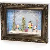 Image de Konstsmide « Cadre avec bonshommes de neige » à LED, rempli d'eau, minuterie de 5 h, 2 diodes blanc chaud, à piles, intérieur, 4376-000