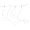 Image de Konstsmide 4452-103 Rideau lumineux étoiles pour intérieur/extérieur 3 V 8 LED Blanc chaud 1,5 W