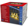 Image de Konstsmide 6233-203 Lot de 5 renards assis en acrylique LED, 40 diodes blanc froid, transformateur extérieur 24 V (IP44), 0,8 W, câble blanc