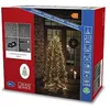 Image de Konstsmide Guirlande lumineuse micro-LED compactes voile pour sapin avec anneau, 6 cordons de 110 diodes, minuterie 8H, 660 diodes blanc chaud, Transformateur extérieur 30V, Câble noir - 6650-100