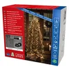 Image de Konstsmide Guirlande lumineuse micro-LED compactes voile pour sapin avec anneau, 6 cordons de 110 diodes, minuterie 8H, 660 diodes de couleur ambre, Transformateur extérieur 30V, Câble noir - 6650-800
