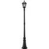 Image de Konstsmide 7233-750 Lampadaire en aluminium laqué Firenze 1 x 100 W, IP43 Noir mat 25 x 25 x 220 cm